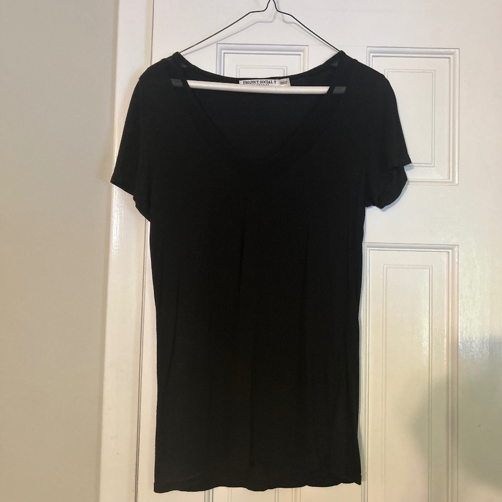 PROJECT SOCIAL T  Natassia Mesh Trim Knit Top